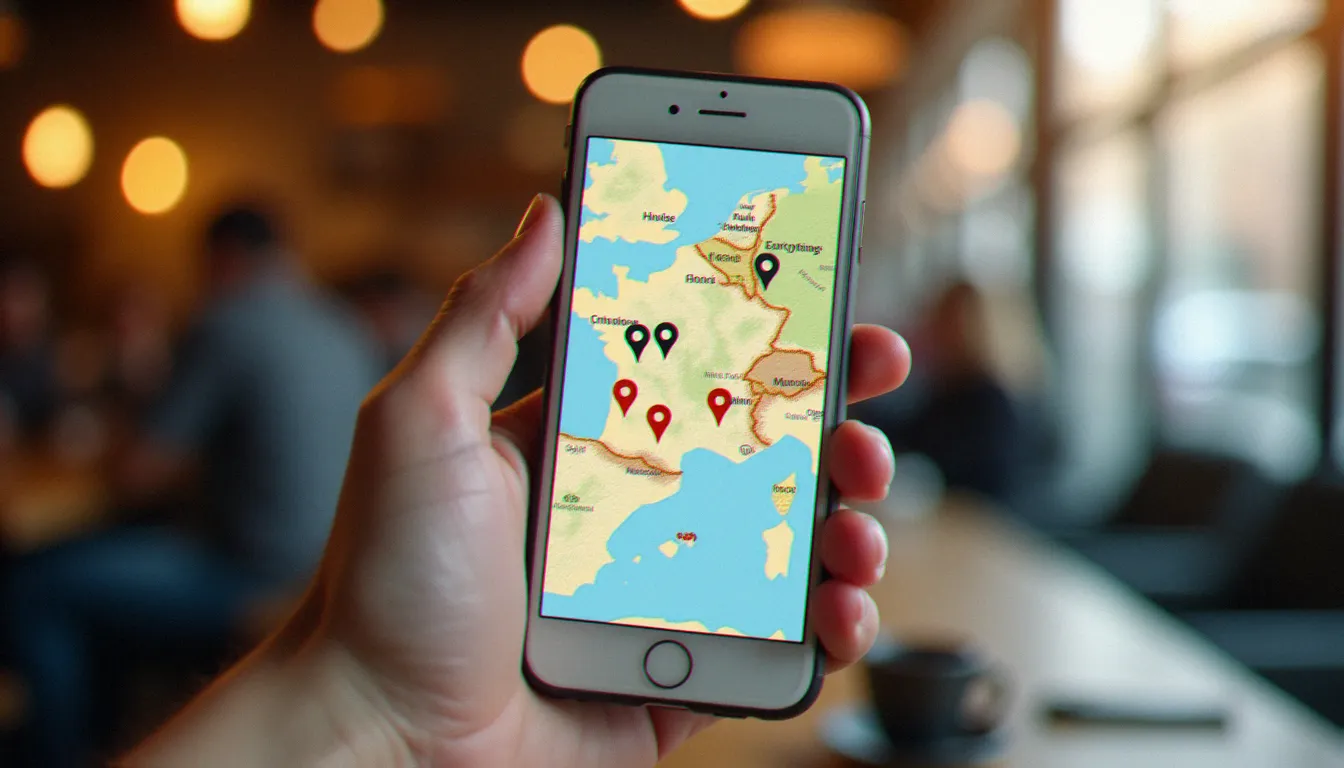 Recherche géolocalisée d'avis de décès autour de moi sur smartphone avec carte interactive de France